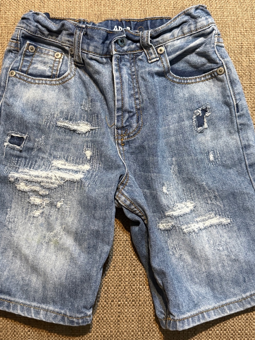 Flypaper Distressed Light Blue Denim Kids Shorts